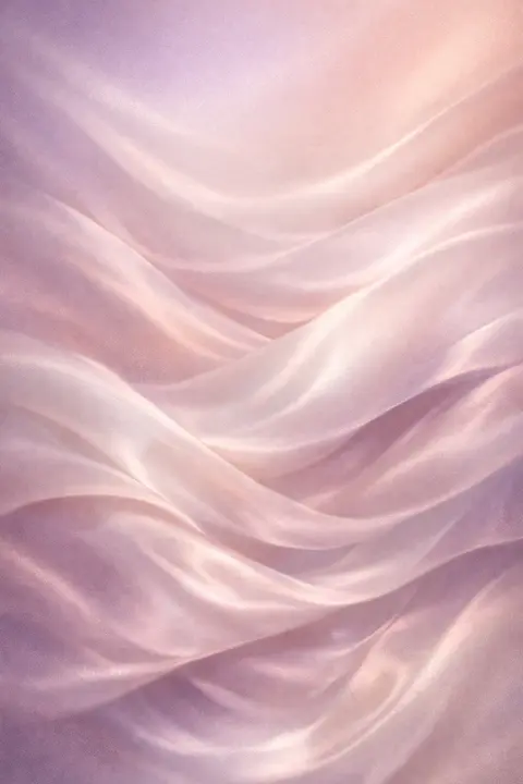 Aesthetic wallpaper of abstract silk waves in muted mauve and pearl tones