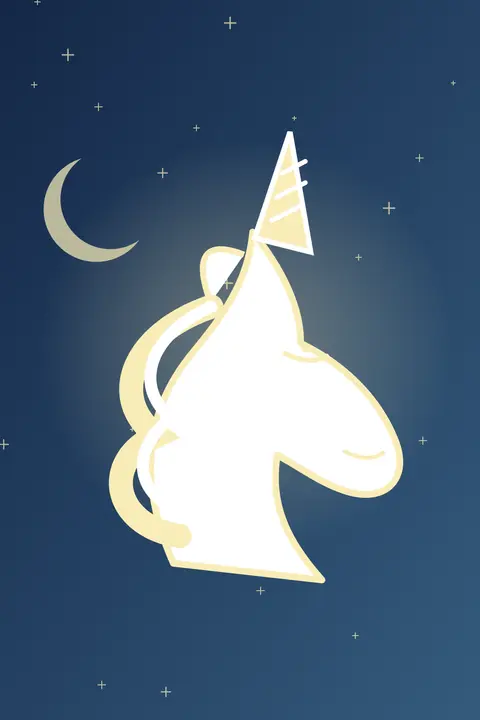 Star Meadow unicorn aesthetic wallpaper in the celestial collection