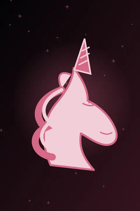Black Rose unicorn aesthetic wallpaper in the dark collection