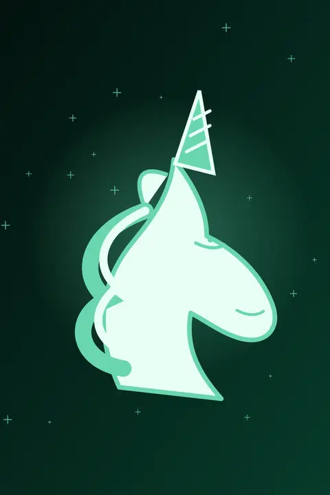 Emerald Night unicorn aesthetic wallpaper in the dark collection