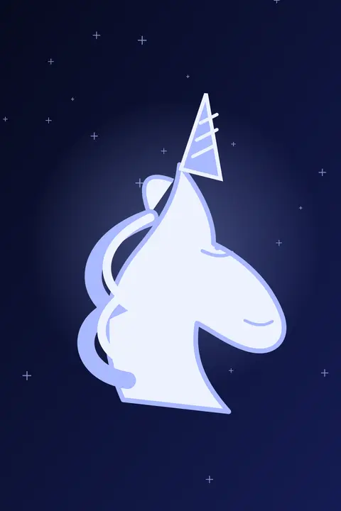 Indigo Moon unicorn aesthetic wallpaper in the dark collection