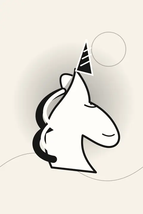 Ivory and Ink unicorn aesthetic wallpaper in the minimalist collection