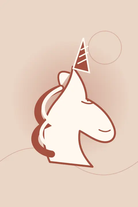 Terracotta Sun unicorn aesthetic wallpaper in the minimalist collection